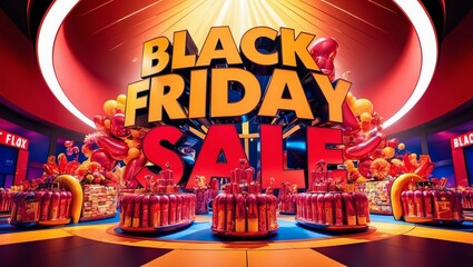 3D Text Black Friday Typography Marketing Promotion. Black friday 3d text style effect with luxury concept