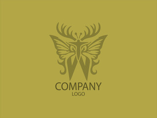 Butterfly Wings W Shaped W Letter Vector Logo, Unique Insect Inspired Font Elegant Beauty Symbol