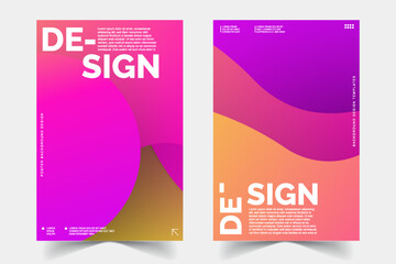 Abstract poster background design templates purple color