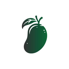 green pear with leaf