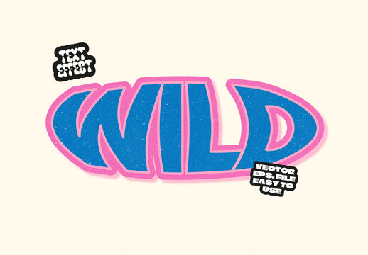 Outlined Oval Shape Text Effect