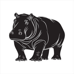 rhino illustration., cartoon, animal, vector, mammal, illustration, wild, hippo, rhino, bear, wildlife, hippopotamus, zoo, nature, animals, rhinoceros, art, big, cute, fun, drawing, elephant, safari, 