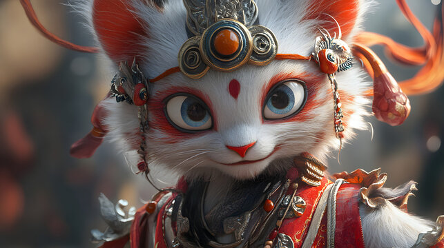 A Cartoon Character cute Rakshasa 