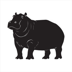 rhino illustration., cartoon, animal, vector, mammal, illustration, wild, hippo, rhino, bear, wildlife, hippopotamus, zoo, nature, animals, rhinoceros, art, big, cute, fun, drawing, elephant, safari, 