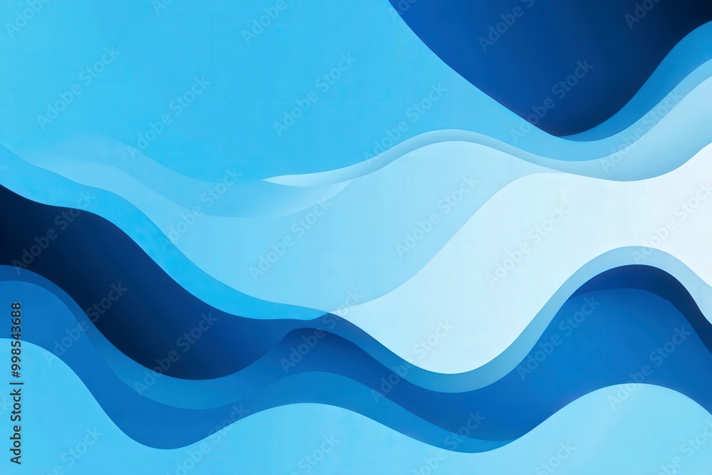 Poster abstract blue wave background: a mesmerizing abstract design features undulating waves of blue and w