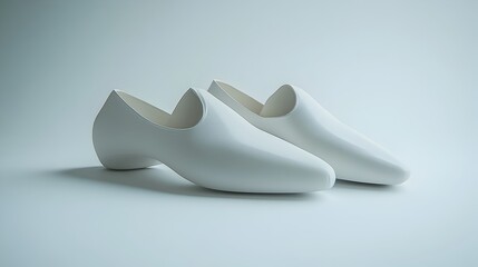 Contemporary Ballet Flats on a Clean White Background with Geometric Patterns