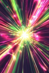 Fototapeta premium High-Energy Neon Explosion Abstract Background for Music Festival Designs