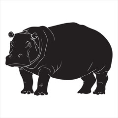 rhino illustration., cartoon, animal, vector, mammal, illustration, wild, hippo, rhino, bear, wildlife, hippopotamus, zoo, nature, animals, rhinoceros, art, big, cute, fun, drawing, elephant, safari, 