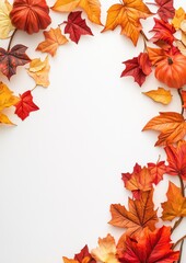 Autumn winter halloween thanksgiving background frame