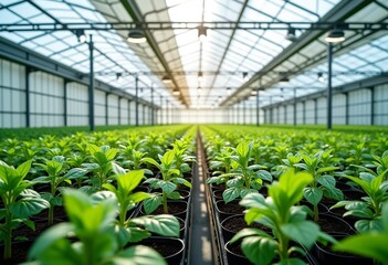 State-of-the-Art Industrial Greenhouse: Cultivating Lush Greenery for a Sustainable Future