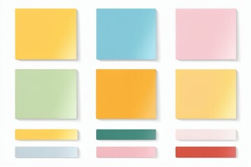 a close up of a bunch of sticky notes on a white surface