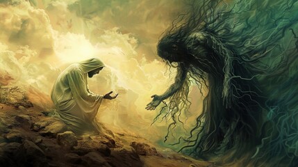 Spiritual Encounter Between Light and Darkness