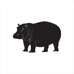 rhino illustration., cartoon, animal, vector, mammal, illustration, wild, hippo, rhino, bear, wildlife, hippopotamus, zoo, nature, animals, rhinoceros, art, big, cute, fun, drawing, elephant, safari, 