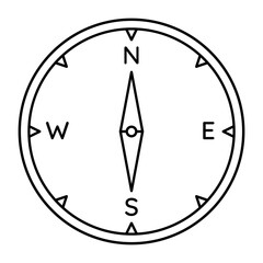 Compass for navigation symbol icon
