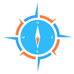 Compass for navigation symbol icon