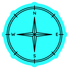 Compass for navigation symbol icon