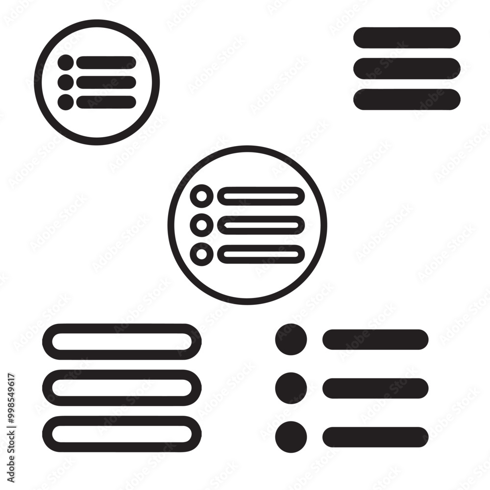 Poster menu icon design vector set