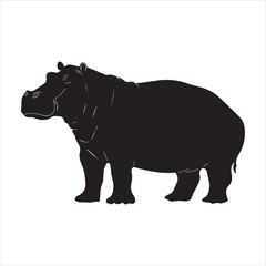 rhino illustration., cartoon, animal, vector, mammal, illustration, wild, hippo, rhino, bear, wildlife, hippopotamus, zoo, nature, animals, rhinoceros, art, big, cute, fun, drawing, elephant, safari, 