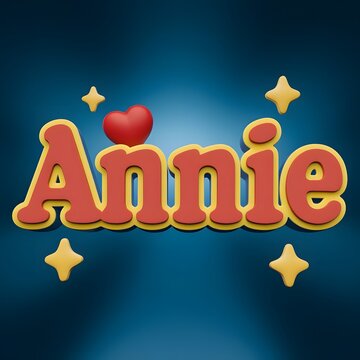 3D Annie name text poster