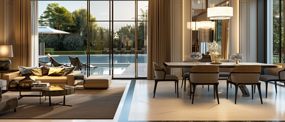 Fototapeta premium Modern new Italian House Interior