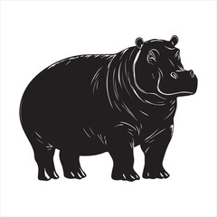 rhino illustration., cartoon, animal, vector, mammal, illustration, wild, hippo, rhino, bear, wildlife, hippopotamus, zoo, nature, animals, rhinoceros, art, big, cute, fun, drawing, elephant, safari, 