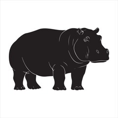 rhino illustration., cartoon, animal, vector, mammal, illustration, wild, hippo, rhino, bear, wildlife, hippopotamus, zoo, nature, animals, rhinoceros, art, big, cute, fun, drawing, elephant, safari, 