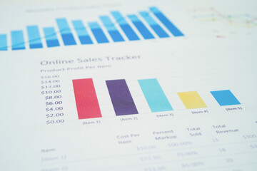 Graph spreadsheet paper, statistics finance business data.