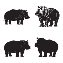 rhino illustration., cartoon, animal, vector, mammal, illustration, wild, hippo, rhino, bear, wildlife, hippopotamus, zoo, nature, animals, rhinoceros, art, big, cute, fun, drawing, elephant, safari, 