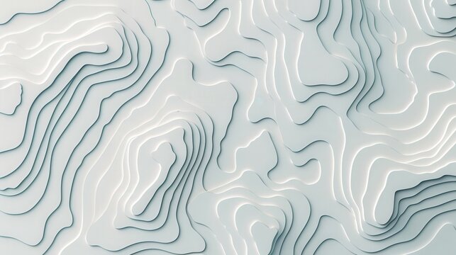 Elegant topographic map design featuring subtle shading and intricate contour lines, ideal for educational or decorative purposes, showcasing geographical features with clarity