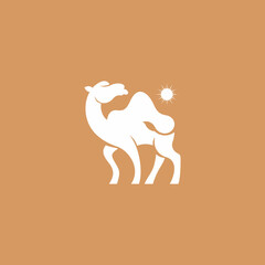 simple camel logo for emblem or icon
