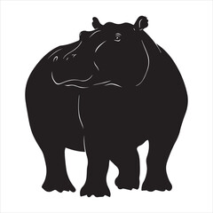 rhino illustration., cartoon, animal, vector, mammal, illustration, wild, hippo, rhino, bear, wildlife, hippopotamus, zoo, nature, animals, rhinoceros, art, big, cute, fun, drawing, elephant, safari, 