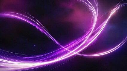 White light trails Flowing In Purple abstract background