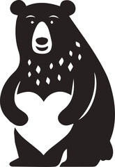A folk art bear vector image