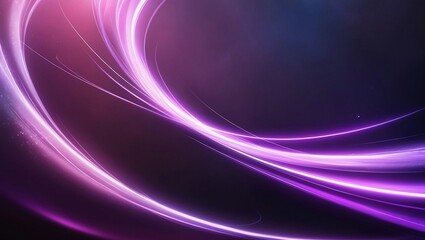 Naklejka premium White light trails Flowing In Purple abstract background