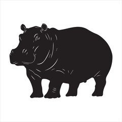 rhino illustration., cartoon, animal, vector, mammal, illustration, wild, hippo, rhino, bear, wildlife, hippopotamus, zoo, nature, animals, rhinoceros, art, big, cute, fun, drawing, elephant, safari, 