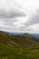 Fototapeta premium Hiking route across Carn Eighe, Glen Affric Scottish highlands