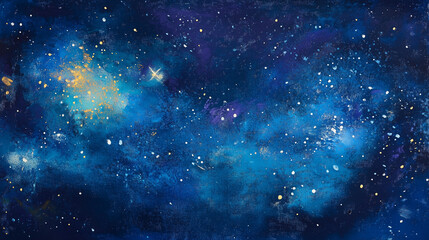 Fototapeta premium Oil pastel, background with stars, galaxy, abstract background