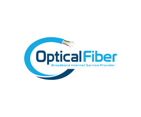 Fiber Optical logo design template