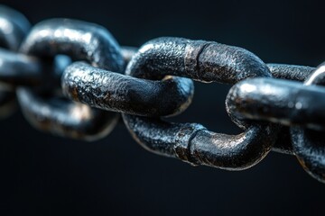 A close-up of a rusty chain link.