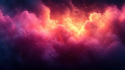 Fototapeta premium Abstract Cosmic Cloudscape with a Starry Background