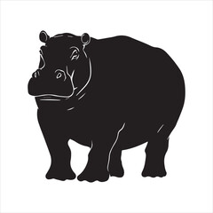 rhino illustration., cartoon, animal, vector, mammal, illustration, wild, hippo, rhino, bear, wildlife, hippopotamus, zoo, nature, animals, rhinoceros, art, big, cute, fun, drawing, elephant, safari, 