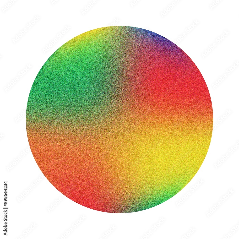 Poster grainy abstract colorful gradient circle with vibrant spectrum