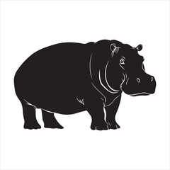 rhino on white background cartoon, animal, vector, illustration, mammal, wild, hippo, rhino, wildlife, bear, nature, zoo, hippopotamus, rhinoceros, art, fun, safari, drawing, comic, elephant, animals,