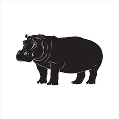 rhino on white background cartoon, animal, vector, illustration, mammal, wild, hippo, rhino, wildlife, bear, nature, zoo, hippopotamus, rhinoceros, art, fun, safari, drawing, comic, elephant, animals,