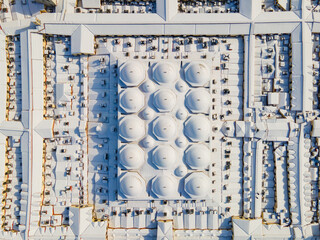 Winter Season in the Grand Bazaar (Kapalicarsi) Drone Photo, Eminonu Fatih, Istanbul Turkiye...