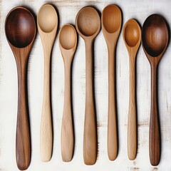 Wooden Spoon and Spatula Kitchen Utensils