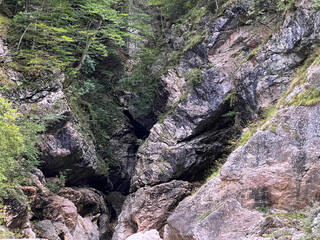 Natural monument small Koritnica gorge, Log pod Mangartom (Triglav National Park, Slovenia) - Naravni spomenik Mala korita Koritnice (Triglavski narodni park, Slovenija)