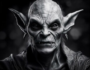 Obraz premium Retrato de vampiro en blanco y negro