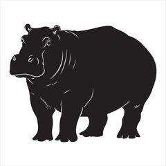 rhino on white background cartoon, animal, vector, illustration, mammal, wild, hippo, rhino, wildlife, bear, nature, zoo, hippopotamus, rhinoceros, art, fun, safari, drawing, comic, elephant, animals,