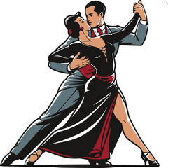 Dancers in action vector image